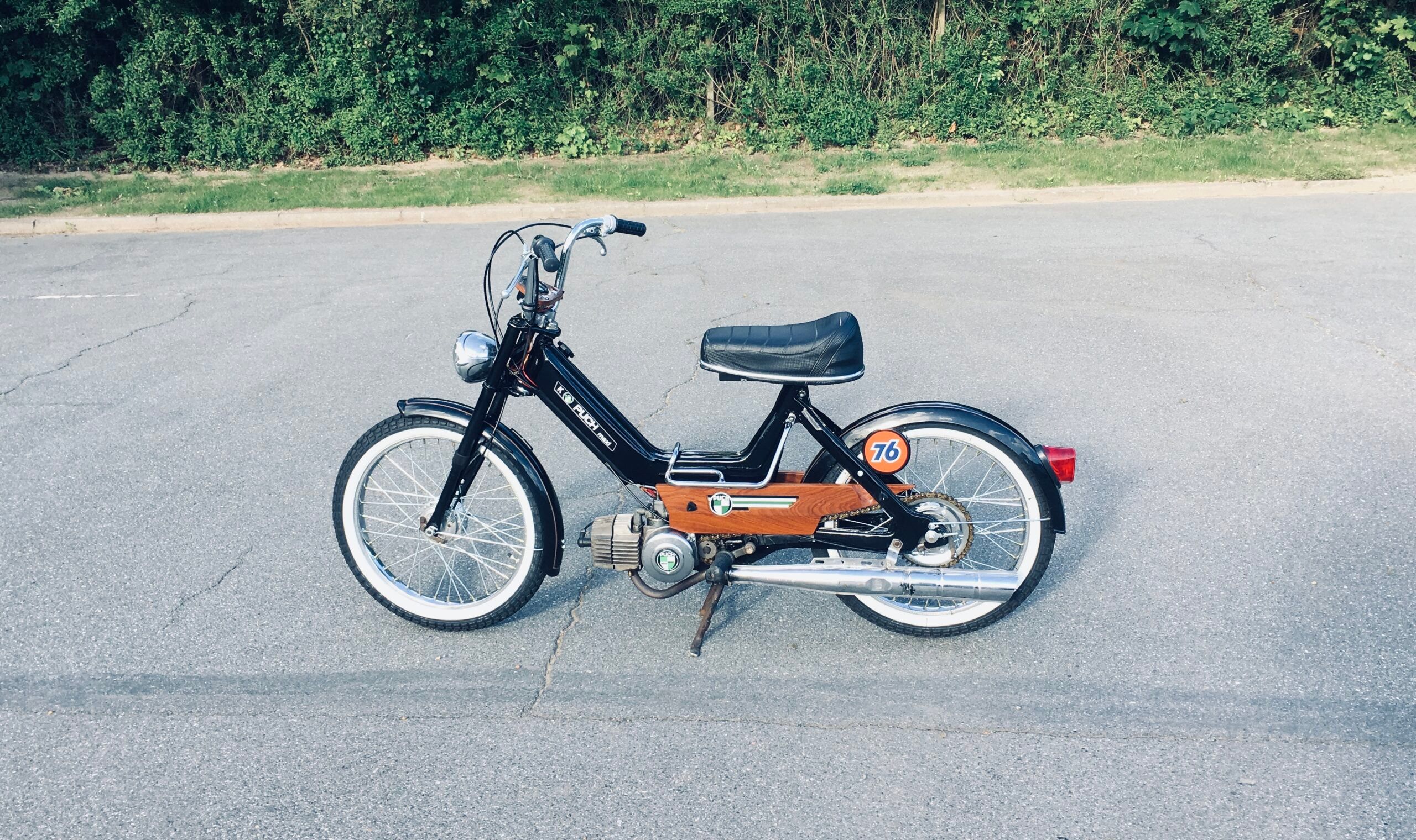 www.denlilletraefaelder.dk - Din gravør af massive træskilte! Puch Maxi Woody