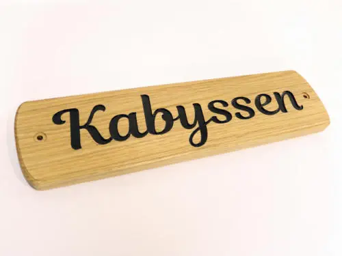 Type 1 skilt egetræ